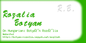 rozalia botyan business card